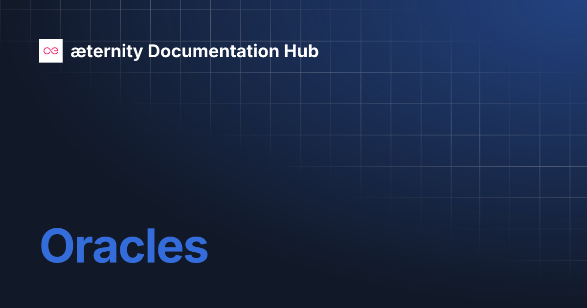 Oracles | æternity Documentation Hub