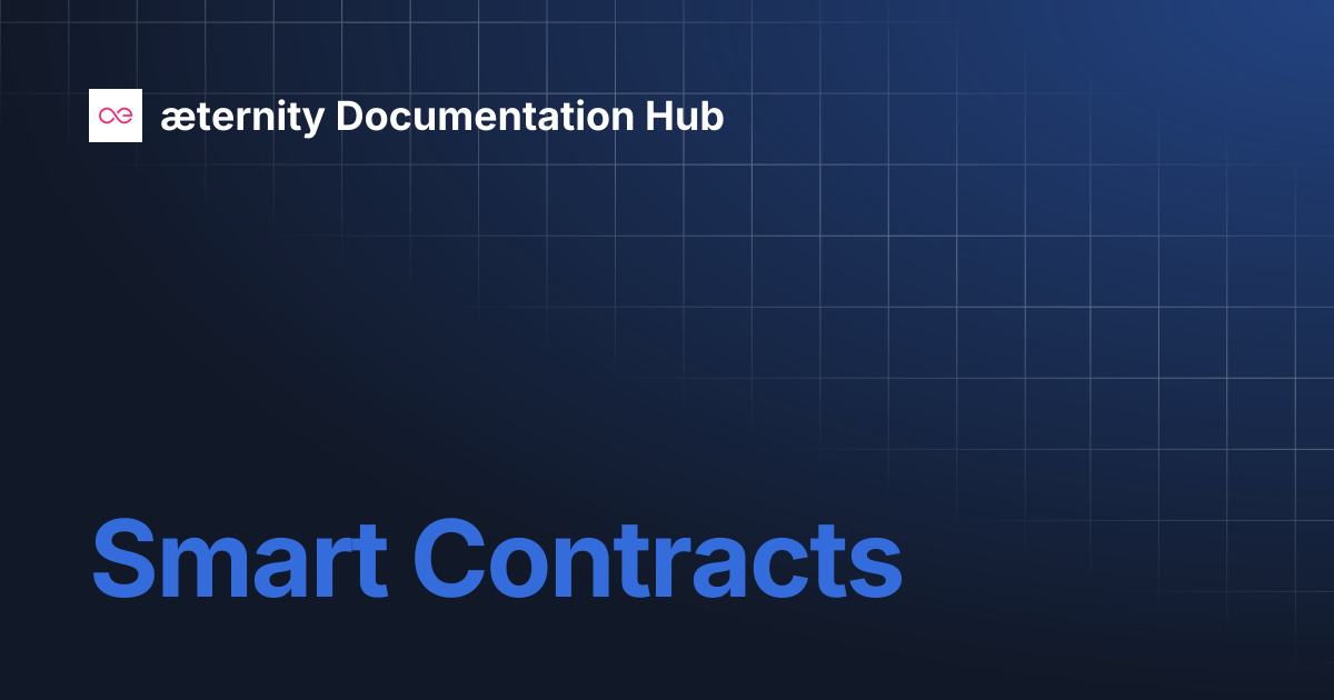 Smart Contracts | æternity Documentation Hub